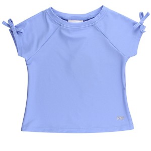 RuffleButts Toddler Girls UPF50+ Active Raglan Bow Shirt - 1 of 2