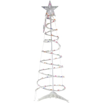 Northlight 4ft Lighted Spiral Christmas Tree with Star Tree Topper, Multi Lights