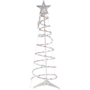 Northlight 4ft Lighted Spiral Christmas Tree with Star Tree Topper, Multi Lights