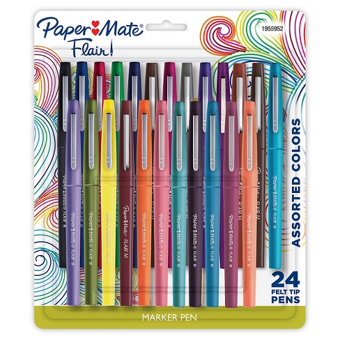 Paper Mate Felt Tip Marker Pens, Medium Tip, 24ct - Tropical ...