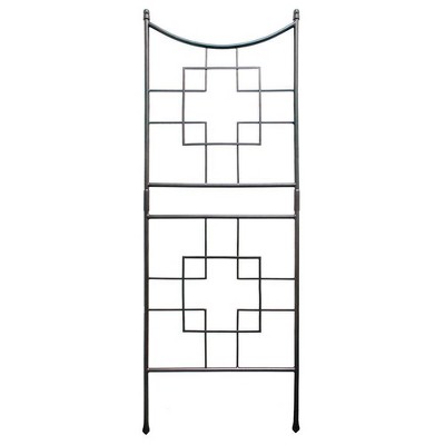 Photo 1 of 86 Tall Iron Squares-On-Squares Modern Garden Graphite Powder Coat Finish - ACHLA Designs