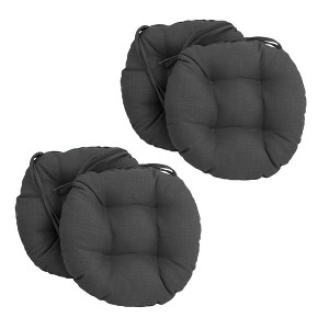 Blazing Needles, 16-inch Spun Polyester Solid Outdoor Round Tufted Chair Cushions (Set of 4) - 1 of 1