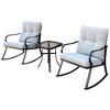 COMHOMA 3PCS Patio Furniture Set, 2 Outdoor Rocking Chairs & 1 Side Table - 2 of 4