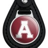 Alma College Primary Logo Black Leather Keychain - 3 of 4