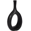 Sagebrook Home Ceramic Cut-Out Vase - Decorative Circle Vase For Flower Display - 2 of 4
