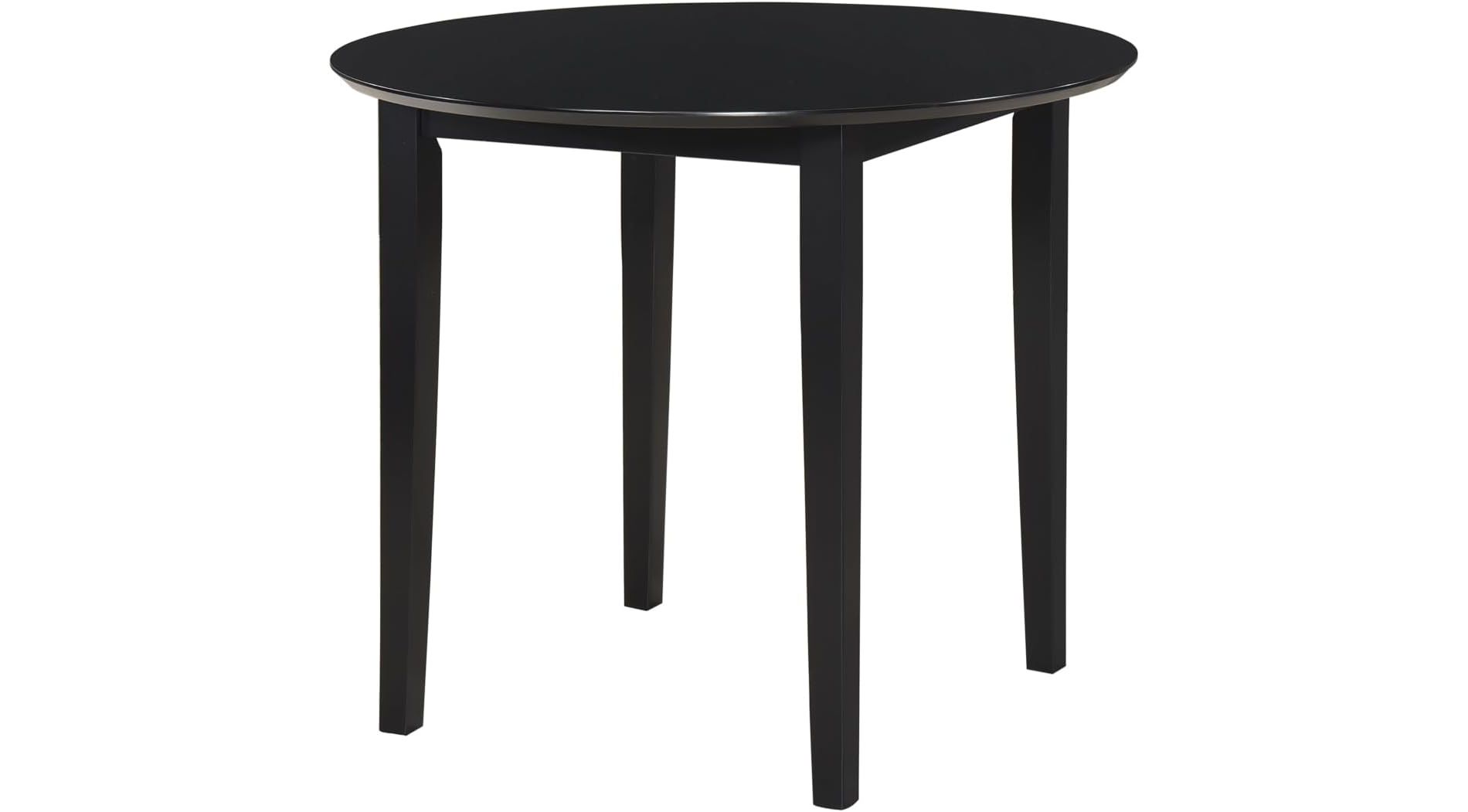 Kings Brand Furniture - 36 inch Round Modern Dining Table for Kitchen, Living Room, Office, Conference, 2-4 People, Black