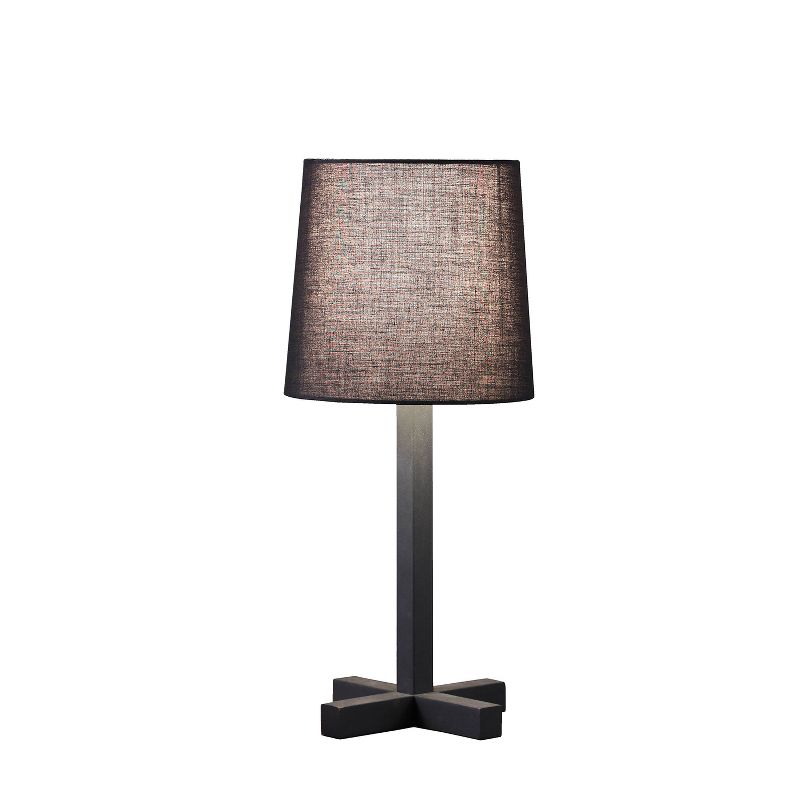 16.5&#34; Traditional Metal Table Lamp with Cross Leg Base Black - Ore International, 3 of 6
