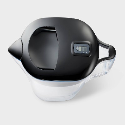 Water Filtration Pitcher Black 10 Cup Capacity - up&up™: Dishwasher-Safe, 2 Filters, Electronic Change-Filter Indicator