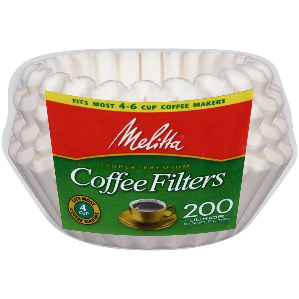 UPC 055437629133 product image for Melitta 4-6cup White Coffee Filters 200ct: Small Basket Filters, 5 Cup Size, Dis | upcitemdb.com