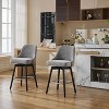 Jojoka Mid Century Bar Chairs with Back & Wood Legs - 3 of 4