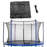 Machrus UBNET-12-6-IS Upper Bounce Replacement Safety Enclosure Net for 12 Foot Round Trampolines with 6 Straight Poles or 3 Arches, Black