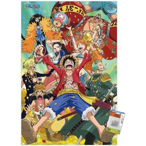 Trends International One Piece: Fishman Island - Crew Treasure Unframed Wall Poster Print Clear Push Pins Bundle 22.375" x 34" - 1 of 4