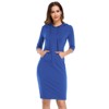 Women Long Sleeve Hooded Sweatshirt Midi Dress - 4 of 4