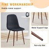 Grungis Linen Armless Kitchen Chair Set of 4,Upholstered Dining Chairs with Black Metal Legs for Dining Room,Kitchen - 4 of 4