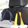 Maison Products Car Seat Headrest Hook 4 Pack Hanger Storage Organizer Universal for Handbag Purse Coat fit Universal Vehicle Car - 2 of 4