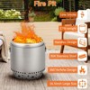 16.5 Inch Stainless Steel Smokeless Outdoor Fire Pit, Burning Wood, Particles,Coal, Perfect for Bonfire, Camping, Picnic, Family Gatherings - 4 of 4