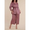 ELOQUII Faux Suede Tassel Belted Blazer - 4 of 4