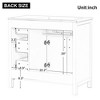 GDFStudio Evelyn Modern 36" Wood Bathroom Vanity with Ceramic Sink, 3-Drawer and Cabinet - 4 of 4