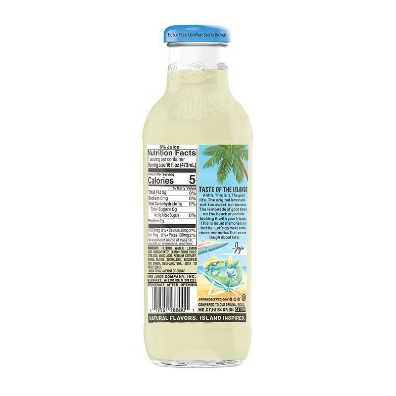 Calypso Light Natural Lemonade - 16 fl oz Glass Bottle, 2 of 5