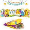 Joyfy 48 Pcs Easter Gift PE Bags 11.8x11.8 Inches, Egg Shaped Easter Goodie Bags for Egg Hunt Party Treats and Kids Party Favor Supplies - 2 of 4