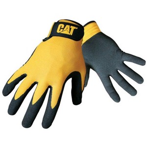 CAT Men's Indoor/Outdoor Palm Work Gloves Black/Yellow L 1 pair - 1 of 1