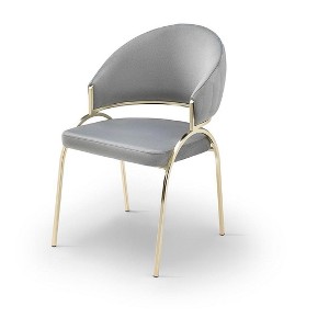 CAVINAS Velvet Accent Chair with High Backrest and Metal Legs,Modern Upholstered Living Room Chairs,Reading Chairs for Living Room - 1 of 4