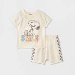Toddler Boys' Peanuts Snoopy Top and Bottom Set - White