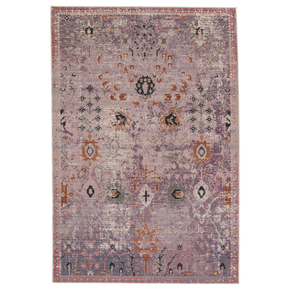 8'x10' Elva Indoor/Outdoor Oriental Area Rug Purple/Gold - Jaipur Living