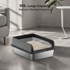 Stainless Steel Cat Litter Box with High Sides, Includes Scoop & Mats, Anti-Leak Non-Stick Easy to Clean Large Metal Litter Pan - 4 of 4