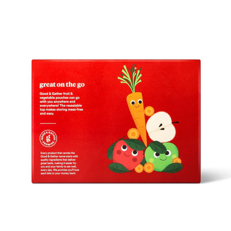 Organic Applesauce Pouches - Apple Carrot & Apple Spinach  - Good & Gather™, 4 of 5