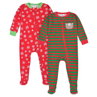 Gerber Baby Neutral Reindeer Snowflake Snug Fit Footed Cotton Pajamas   GUEST Cb14257f F1c7 4874 Bbe0 4064b19283bb