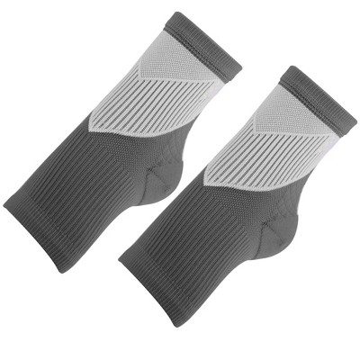 Unique Bargains Nylon Sport Running Basketball Compression Ankle Sleeve Socks 1 Pair