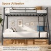 QingMoon Bunk Bed, Twin Over Full Metal Bed Frame with Safety Guard and Ladder, Space-Saving & Noise Free for Dorm, Bedroom, Guest Room - 4 of 4