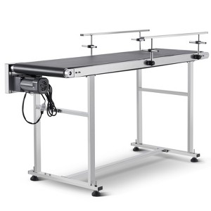 VEVOR Belt Conveyor, 59 x 15.7 inch Conveyor Table, Heavy Duty Stainless Steel Motorized Belt Conveyor, Silver - 1 of 4
