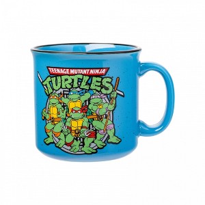 Adult Teenage Mutant Ninja Turtles Group Pose 20oz Ceramic Camper Mug - 1 of 3