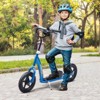 Maggift Kick Scooters Youth Scooter Front and Rear Caliper Dual Brakes Inflatable Front Wheel Ride on Toy for Age 5+, Blue, 47.25"*22.75"*33.5" - 2 of 4