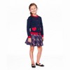 Deux par Deux Girl Pleated Milano Skirt Red and Navy Plaid - 2 of 4