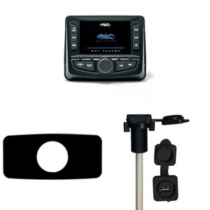 Wet Sounds WS-MC-2 With Marine SEADASH3B Universal Marine 3" Radio Dash Kit - Black, And SMRAUXUSB3 Usb/Aux - 1 of 4