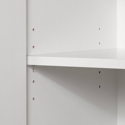 Pure White Laminate Mid-Century Modern Accent Cabinet