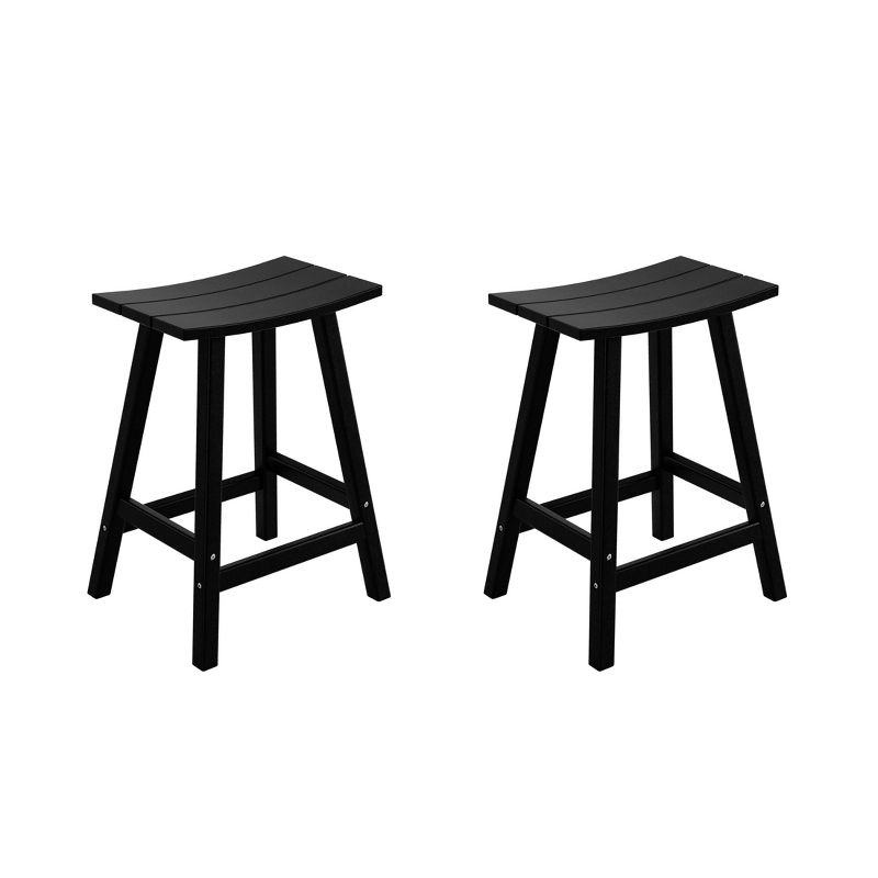 WestinTrends Outdoor Patio Adirondack Counter Height Stool Chair Set of 2, 1 of 3