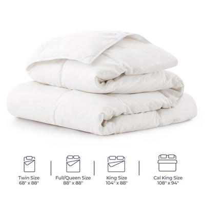 Twin Lightweight White Microfiber Goose Feather Down Comforter