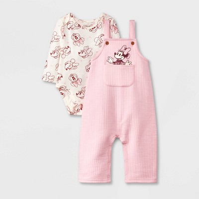 Baby Girls' Disney Minnie Mouse Top and Bottom Set - Pink Newborn