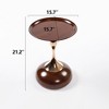 GDFStudio Scott  21.2" H Elegance Mermaid Tail Metal Pedestal End Table - 3 of 4