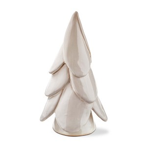 TAG Vail Small White Tree Decor Ceramic Holiday Sculpture 5.5x5.25x10 in Christmas Decorative Object - 1 of 2