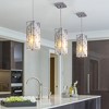 DOMETOUR 4' Crystal Pendant Light 3-Pack, Adjustable Hanging Lamp for Dining Room, Kitchen, Living Room - Chrome Finish - 4 of 4