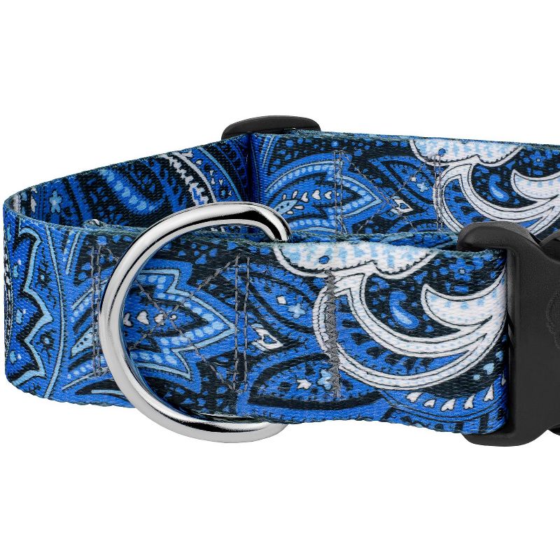 Country Brook Petz 1 1/2 Inch Deluxe Blue Paisley Dog Collar, 5 of 6