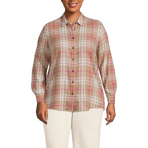 Lands' End Women's Flannel Shirt - 1 of 3