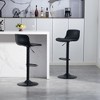 CAVINAS Swivel Bar Stools Set of 2, PU Leather Armless Counter Stools with Back and Adjustable Height for Bar, Kitchen Island, Dining Room - 2 of 4