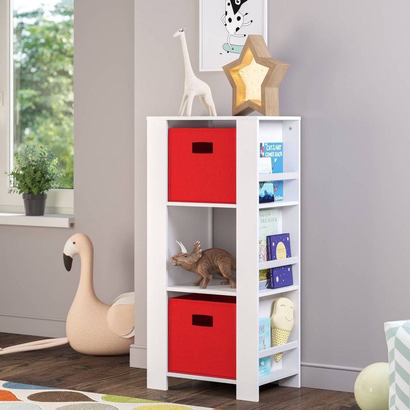 Kids&#39; Book Nook Cubby Storage Tower with Bookshelves White - RiverRidge Home, 5 of 17