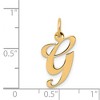 Black Bow Jewelry 14k Yellow Gold, Ella Collection Medium Fancy Script Initial G Pendant - 3 of 4